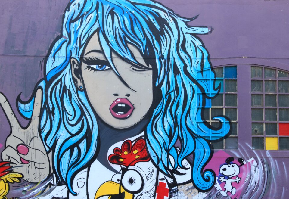 Gate graffiti girl
