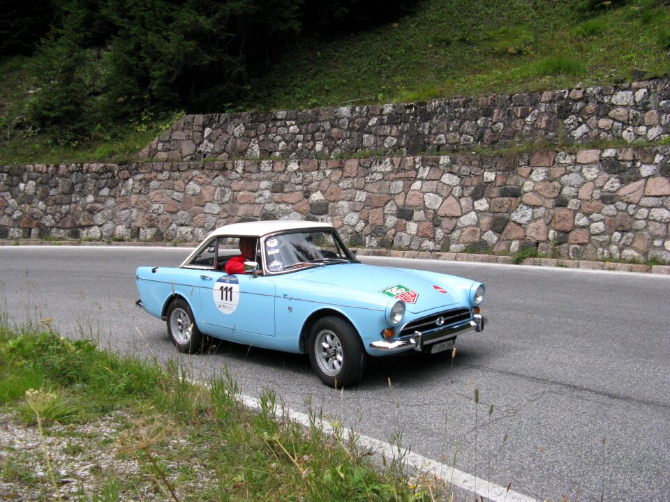 Golden cup of the dolomites vintage car italian style