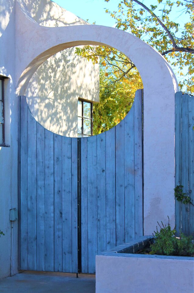Blue gate architecture arches
