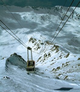 Mountains alpine skiing photo