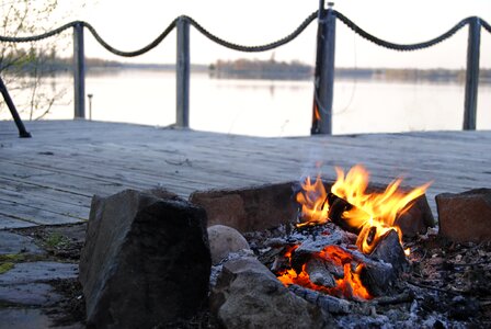 Lake campfire
