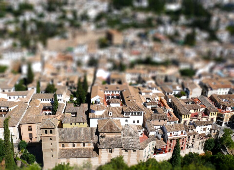 City monuments view from above
