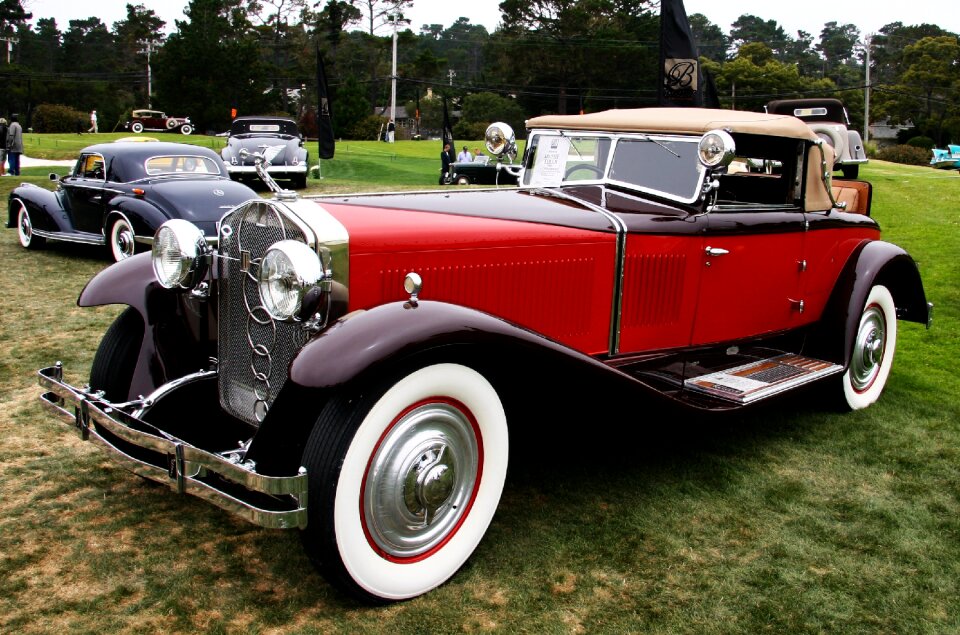 Red white wheels convertible