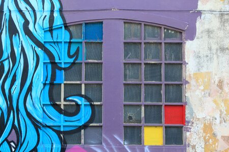 Gate graffiti hair
