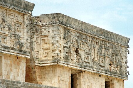 Maya style puuk ruins columbian civilization
