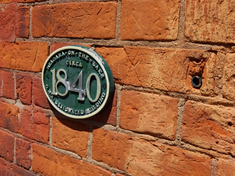 Protected 1840 plaque
