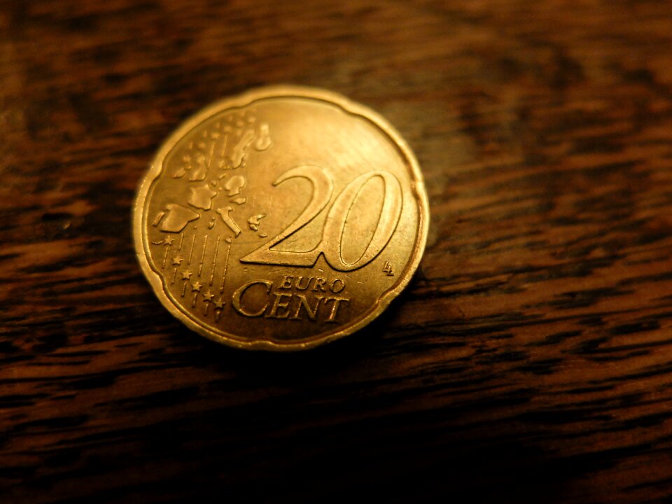Loose change euro € coin