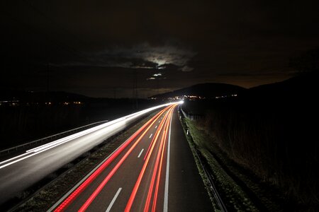 Long exposure night autos