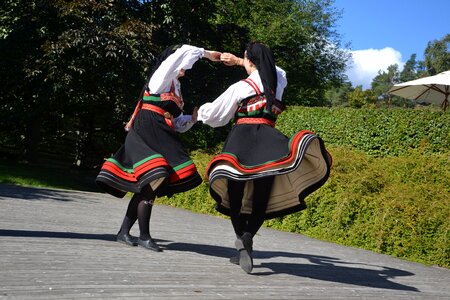 Norwegian open air museum dance of the former photo