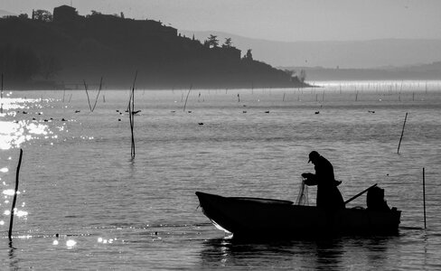 Boat fishing fish photo