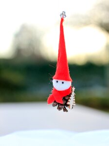 Gnome in the snow cute photo