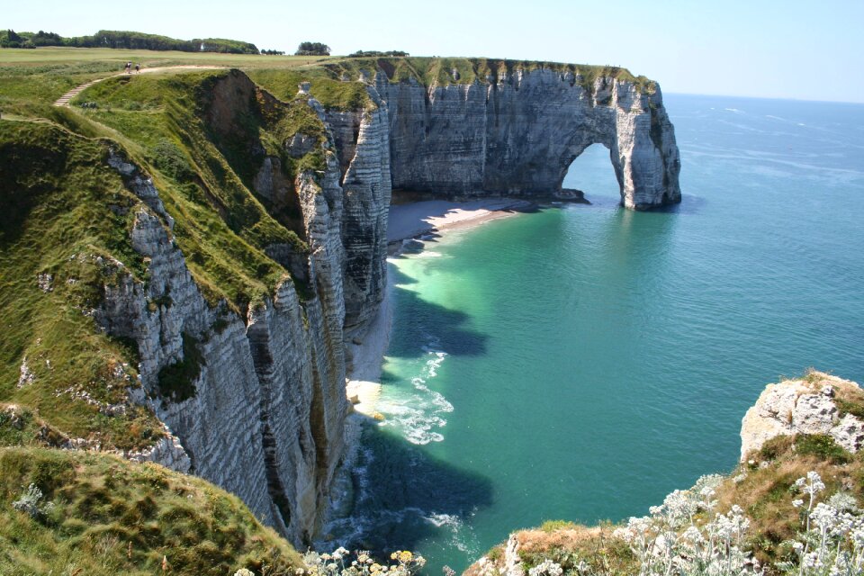 Holiday normandy cliff