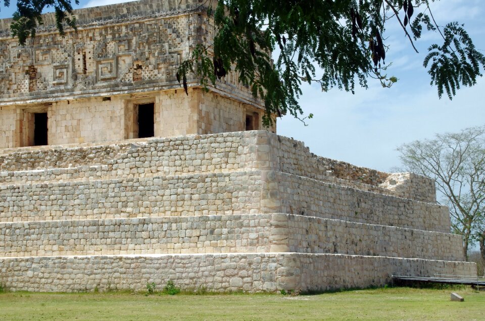 Maya ruins pyramid photo