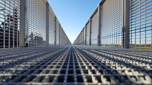 Lattice fence metal sight steel mill