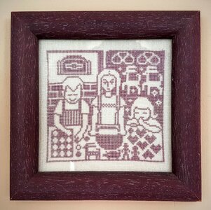 Graphic cross stitch art
