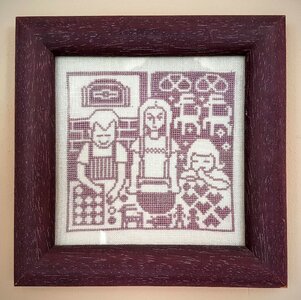 Graphic cross stitch art photo