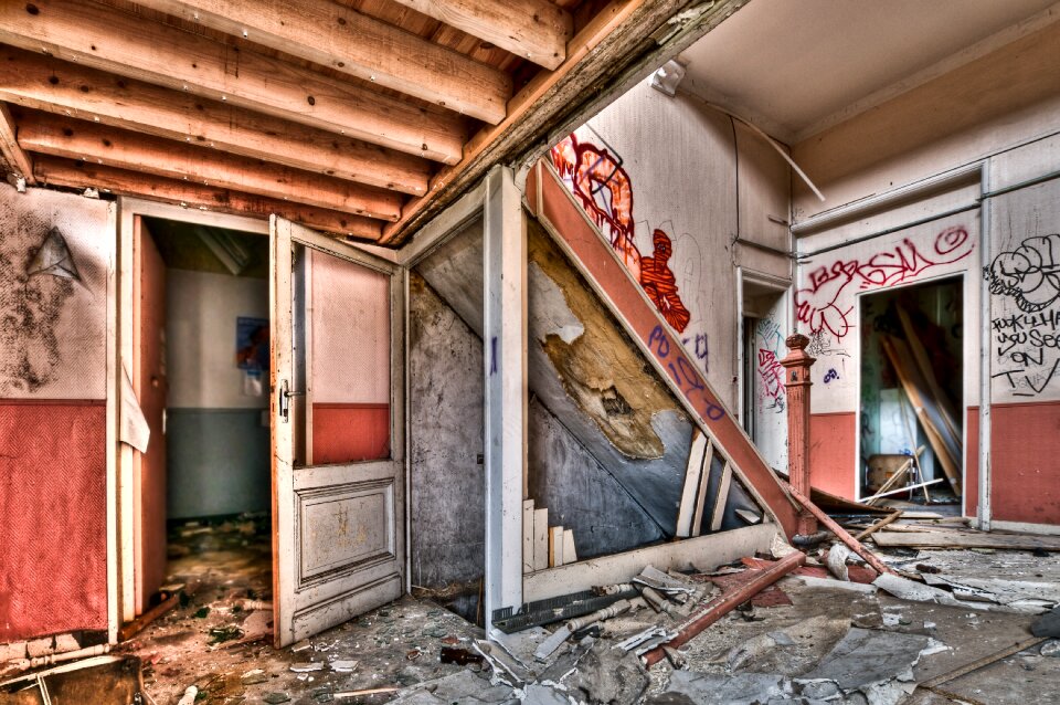 Deteriorated graffiti hdr