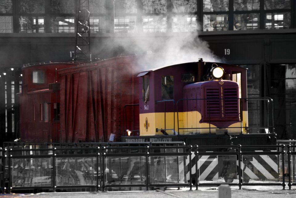 Locomotive engine steam train