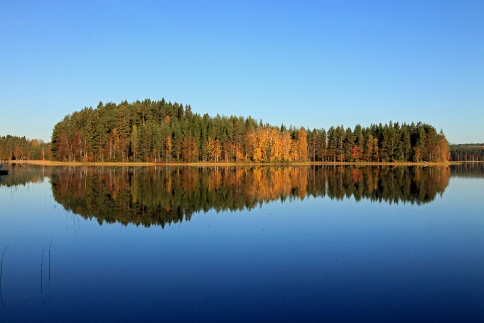 Lake landscape blue
