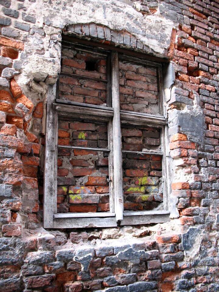 Old window brick toruń