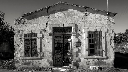 Weathered graffiti decay photo