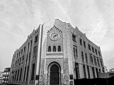 Door architectural clock photo