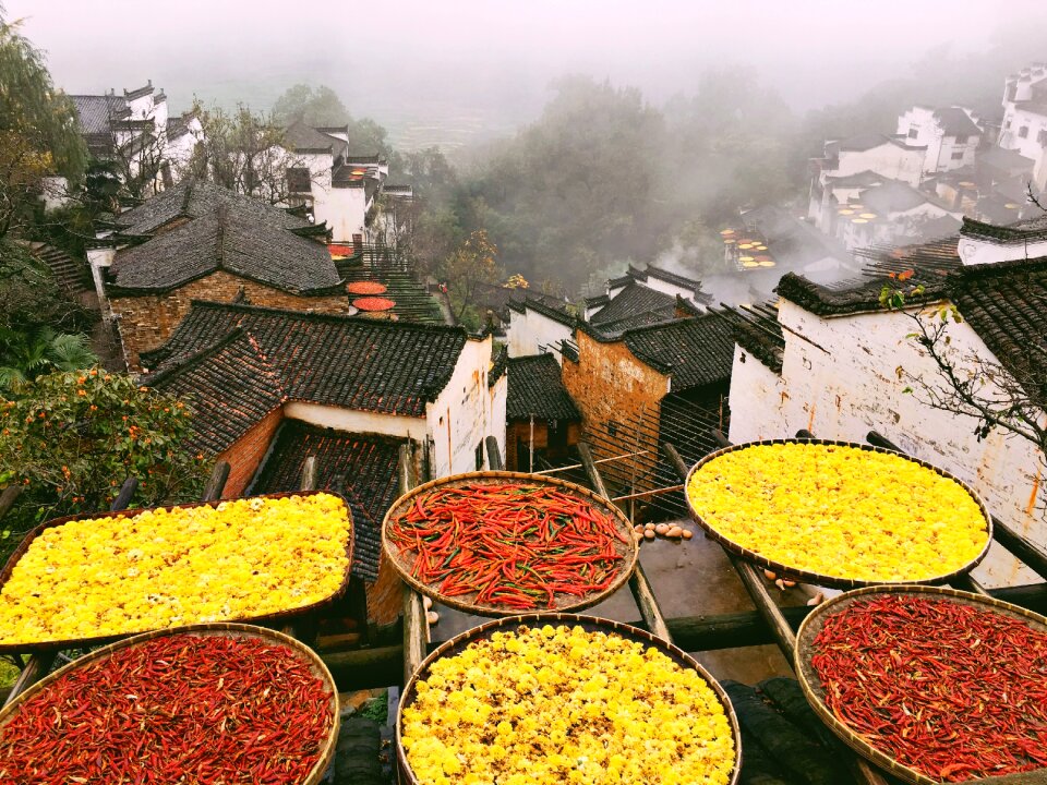 Roof old town drying