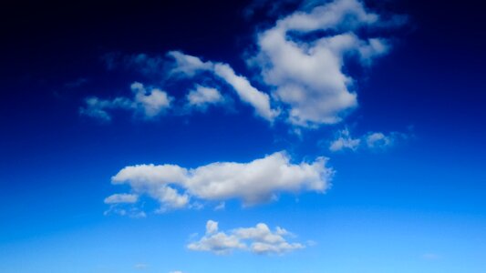 Blue sky clouds white photo