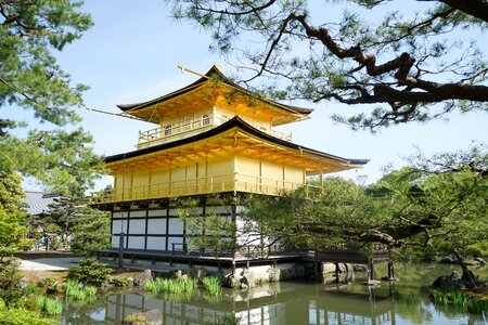 Temple of the golden pavilion japan ancient architecture photo