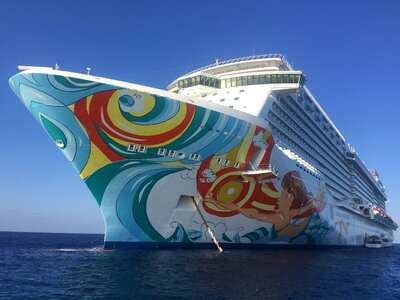 Cruise ship ship caribbean blue