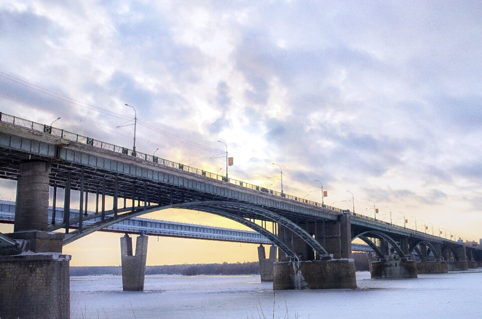 Winter river white photo