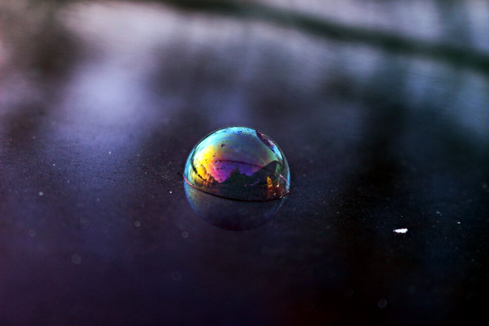 Bubble silk bubble iridescent