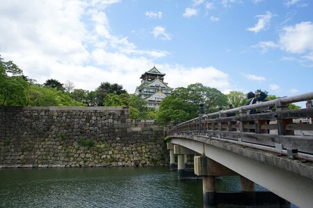 Castle tower osaka castle building