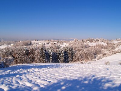 Wintry landscape day photo