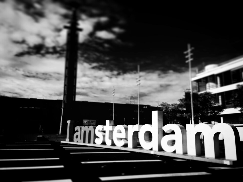 Netherlands black and white letters