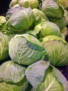 Green vegetables pile up