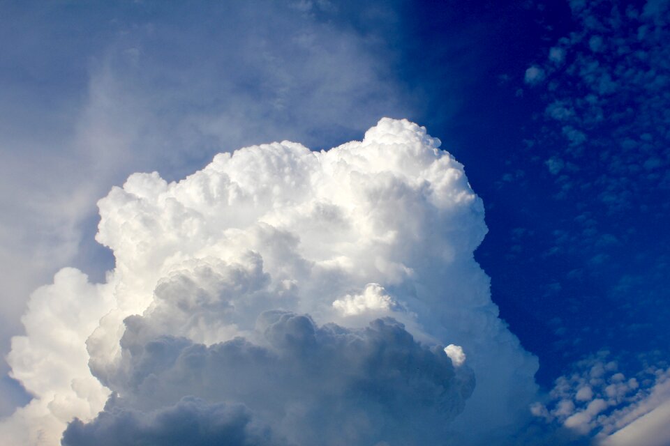 Sky swollen cotton-like