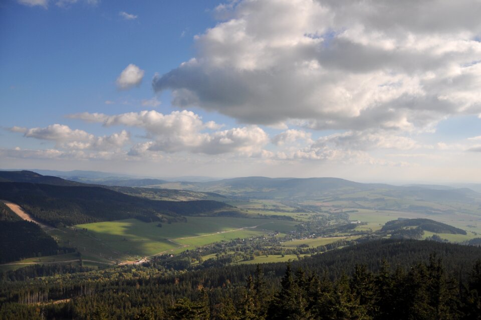 Top view poland clouds