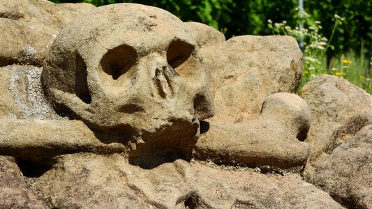 Stone statue carved