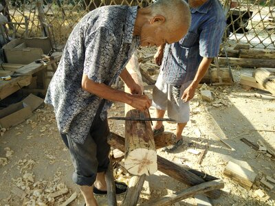 Persimmon red farmhouse carpenter