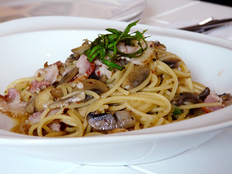 Bacon mushrooms italian