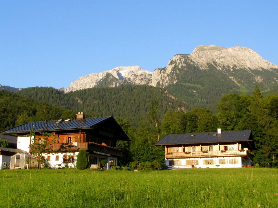 Nature mountain house field