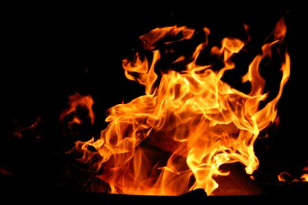 Burn flame barbecue photo