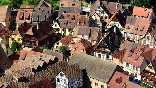 Village historical houses half-timbered house photo