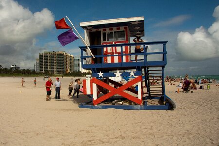 Sand beach lifeguard photo