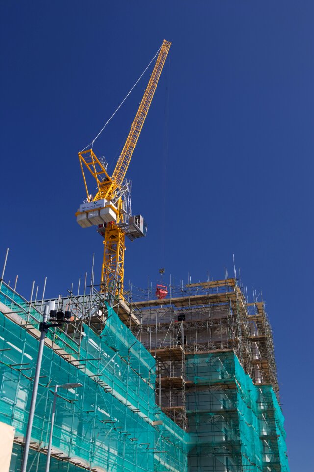 Blue sky building site construction site