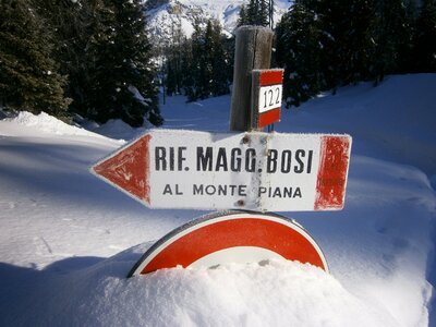 Italy wintry deep snow photo