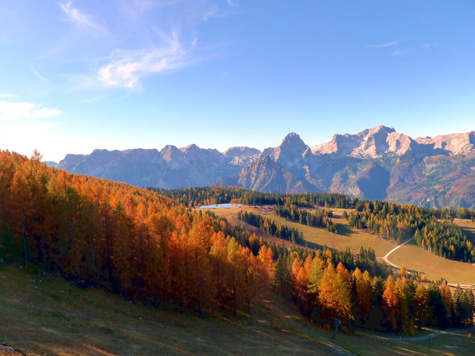 Autumn colours golden autumn mountain world