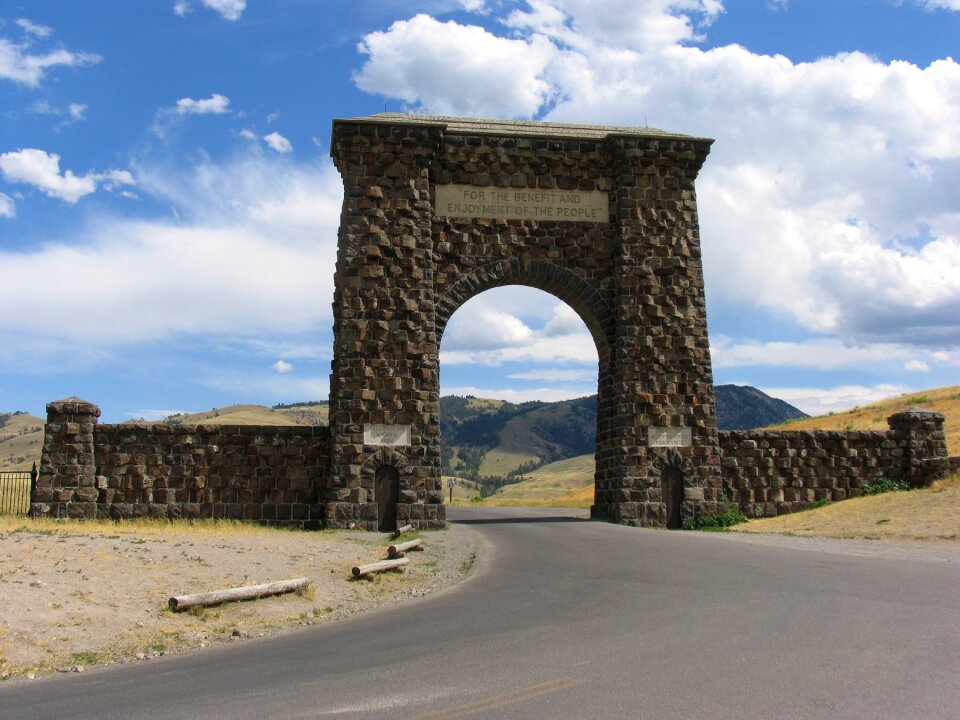 Arch stone gate entrance