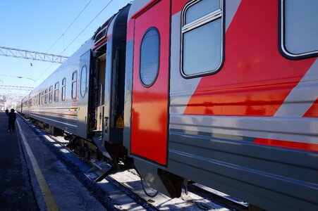 Russia trans-siberian train winter